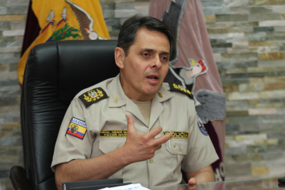 El general Víctor Aráus, jefe de la Zona 8 de la Policía.
