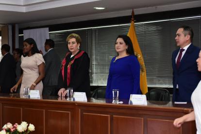 La presidenta del Consejo de la Judicatura estuvo este miércoles en la rendición de cuentas de la Corte