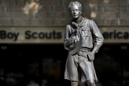 La estatua de Boys Scouts de Estados Unidos.