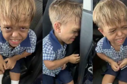 El video fue grabado por su madres, tras retirarlo del coelgio,