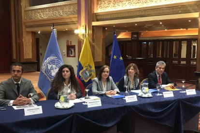 Representantes de las distintas oficinas de Naciones Unidas en Ecuador se reunieron para lanzar el proyecto.