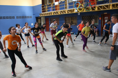 Juan David González, técnico de patinaje de carreras, fue parte de los adiestradores en el campamento de cinco días.