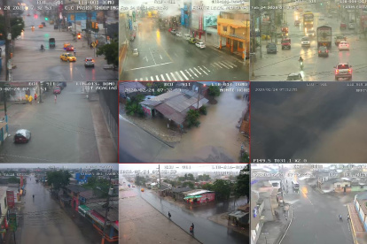 Las inundaciones se deben a las lluvias que se registraron la madrugada de este mismo día.