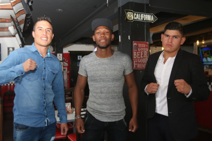 Rafael González (i), Jules Peterson y Anthony Valdés desarrollaron su carrera como boxeadores en su natal Venezuela.