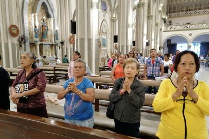 La misa por Miércoles de Ceniza de 26 de febrero de 2020, en la Catedral San Pedro Apostol, en Guayaquil.