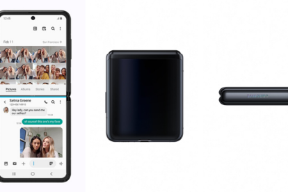 El Galaxy Z Flip logra una pantalla de 6,7 pulgadas desplegado.