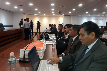 El fiscal subrogante Wilson Toainga asiste a la audiencia preparatoria por el incendio de la Contraloría