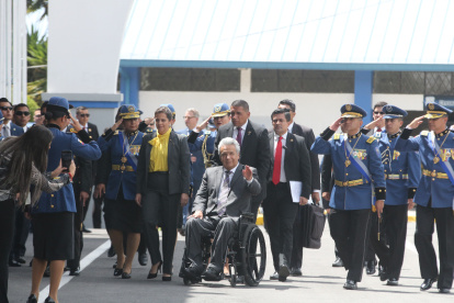 La ministra María Paula Romo estuvo este lunes en el aniversario 82 de profesionalización de la Policía
