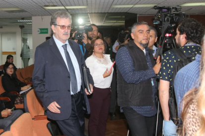 Wilson Pástor, exministro de Energía no Renovable, durante la audiencia preparatoria de juicio en la Corte Nacional.