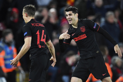 Llorente (i) y Morata (d) fueron los jugadores letales que dejaron en el camino al rey.