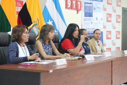 Guayaquil. La última rueda de prensa que brindó la ministra Andramuño fue el pasado 1 de marzo.