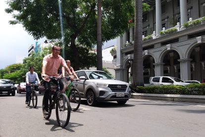 Algunos integrantes de Masa Crítica, el colectivo que es parte de la Mesa de la Movilidad.