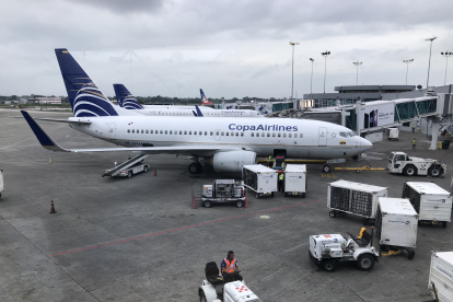 Una nave de la aerolínea Copa.