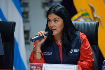 La ministra de Salud, Catalina Andramuño, informó que se han realizado más de 400 pruebas de COVID-19 en Ecuador.