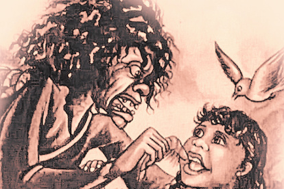 El extraño ser, hipnotizaba a los niños malcriados.