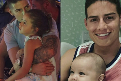 El club de fans del futbolista difundió varias de sus imágenes con su familia.