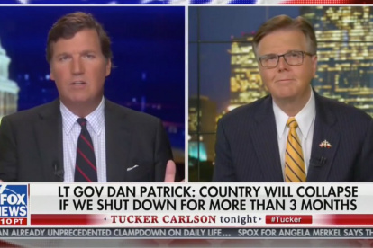 Dan Patrick, durante la entrevista a Fox News.