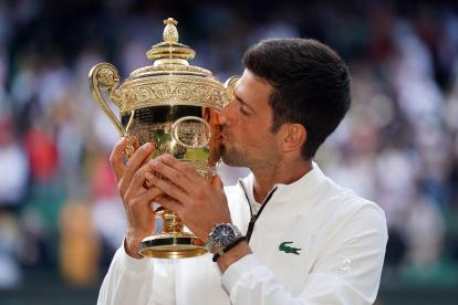 El serbio Novak Djokovic es el campeón vigente de Wimbledon, el Grand Slam más antiguo.
