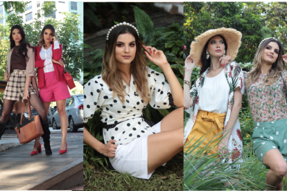 Los shorts con fruncidos en la cintura y lazos son furor. El print de lunares es ideal para dar volumen a las caderas.