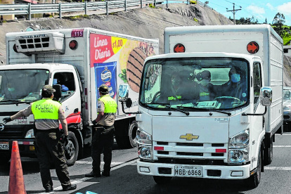 Actividad. No todos están trabajando. Apenas el 20 % del transporte de carga pesada estaría operando.