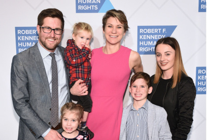 (FILES) In this file photo David McKean, Maeve Kennedy Townsend Mckean and their children (son Gideon 2R) attend the Robert F. Kennedy Human Rights Hosts 2019 Ripple Of Hope Gala & Auction In NYC on December 12, 2019 in New York City. Two members of the Kennedy political dynasty, including a grand-niece of John F. Kennedy, are now presumed dead after they went missing during a canoe trip, the family said on April 4, 2020. This time it involves a grand-niece of the late president, Maeve Kennedy McKean, 40, and her eight-year-old son Gideon. They disappeared Thursday while canoeing in the South River in Maryland, near the vast Chesapeake Bay, Governor Larry Hogan said Friday. / AFP / GETTY IMAGES NORTH AMERICA / Mike PONT

 FILES-US-KENNEDY-CANOE-ACCIDENT