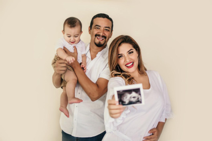 La Suka con su esposo, Gastón Bustamante y su hijo Sebastián