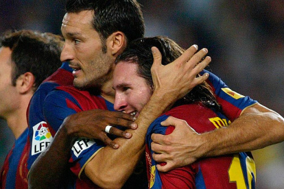 Zambrotta y Messi fueron compañeros por dos temporadas en el FC Barcelona.