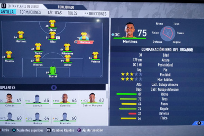 El mejor jugador de Barcelona, según EA Sports, es Fidel Martínez, con una valoración global de 75