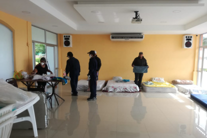 Hecho. El salón de eventos de Platino fue habilitado para los agentes.