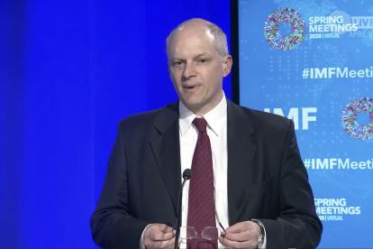 Alejandro Werner, director del Departamento del Hemisferio Occidental del FMI, en la videoconferencia  de este 16 de abril de 2020.