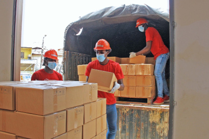Labor. Hasta el momento se han entregado más de 156.000 kits de alimentos.