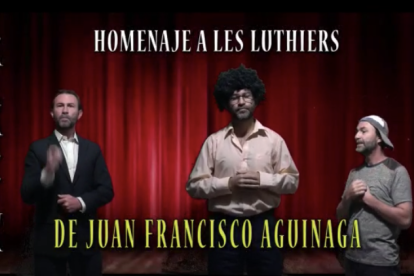 El menor del clan Aguinaga publicó un video en homenaje al grupo Les Luthiers.