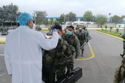 Contingente. La semana pasada Fuerzas Armadas enviaron un nuevo grupo de uniformados para reforzar los controles en Guayaquil.