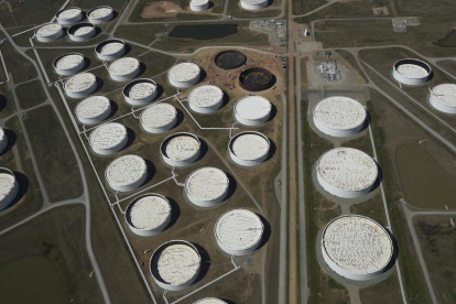 Cushing, en Oklahoma, el lugar donde se almacena el petróleo WTI.