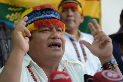 Jaime Vargas es presidente de la Confederación de Nacionalidades Indígenas del Ecuador.