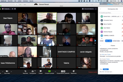 Reunión de los protagonistas de los sectores culturales.