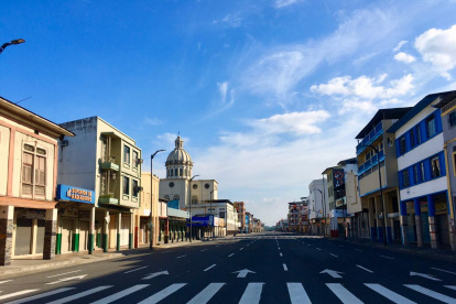 Durante los primeros días de marzo, el centro de la ciudad lucía desolado.