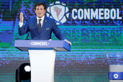 Alejandro Domínguez, presidente de Conmebol, entidad que analizará el caso de la FEF.