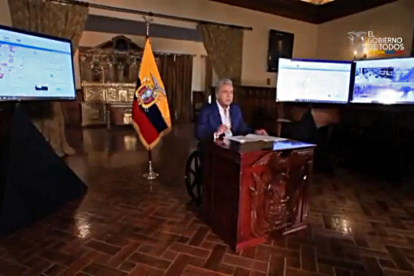 Escenografía. El centro de operaciones de Lenín Moreno.