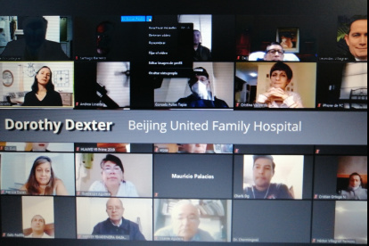 Conversatorio desde China con Ecuador de doctores de diversas nacionalidades que viven en Beijing.