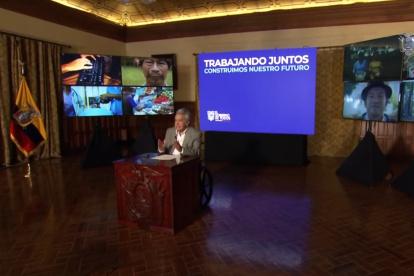 El presidente Lenín Moreno emitió cadena nacional sobre el Día del Trabajo.