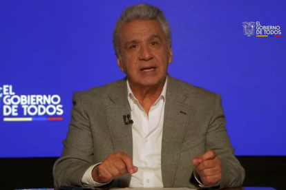 El presidente Lenín Moreno emitió cadena nacional sobre el Día del Trabajo.