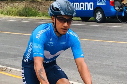 Jorge Montenegro, del Team Movistar, empezará a entrenar en Tulcán.