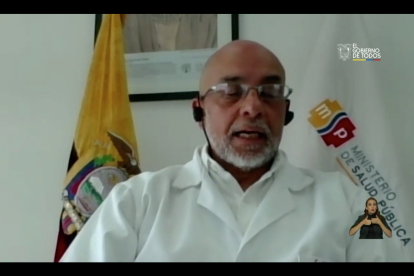 El viceministro de Salud en una declaración virtual.