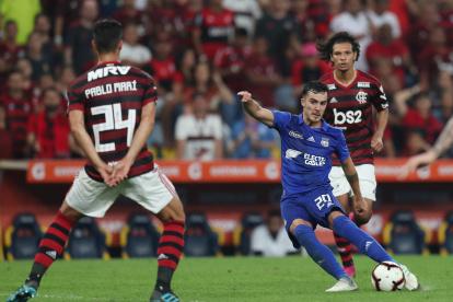 El volante uruguayo llegó en junio de 2018 a Emelec. Los primeros seis meses fue titular inamovible, pero luego perdió espacio.