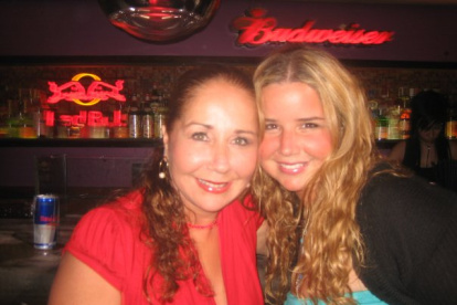 Tiempos felices. Cuca y Verónica en una de sus tantas salidas.