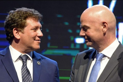 Alejandro Domínguez, titular de la Conmebol, mostró su descontento con la FIFA, dirigida por Gianni Infantino.