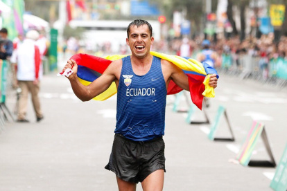 El marchista ecuatoriano ganó el oro en los 50 km marcha de los Juegos Panamericanos 2019, el título del Sudamericano este año e iba como favorito para los Juegos Olímpicos que finalmente fueron aplazados para 2021.
