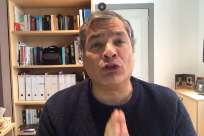 Mensaje. El presidente prófugo dice que los corruptos son los otros.