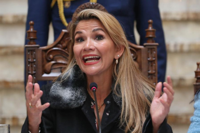 Jeanine Áñez, presidenta interina de Bolivia.
